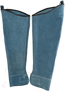 電気溶接用 保護スリーブ アームカバー 耐熱 アームガード 牛革/男女兼用 1ペア入り/溶接スリーブ 溶接用アームカバー 腕カバー 耐熱 防炎 火の粉防止 保護スリーブ/耐磨耗 耐熱 耐高温 作業 防護 やけど スパッタ対策 (ブルー/ベルクロスタイル/60cm)