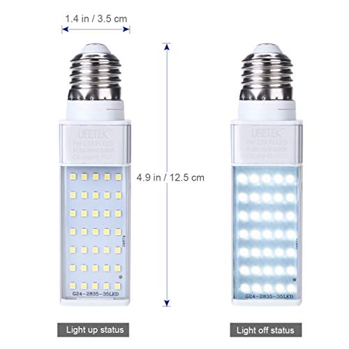Ueetek E27 Led Energy Saving Lamp To Fit All Fish Pod And Fish Box Aquariums (White 7W) #TOP2