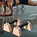 Vaveren 2 Pieces Push up Bar Wooden Parallettes Bar Pushup Handles Portable Anti Slip Push up Stand for Exercise Gymnastics Workout, 20CM