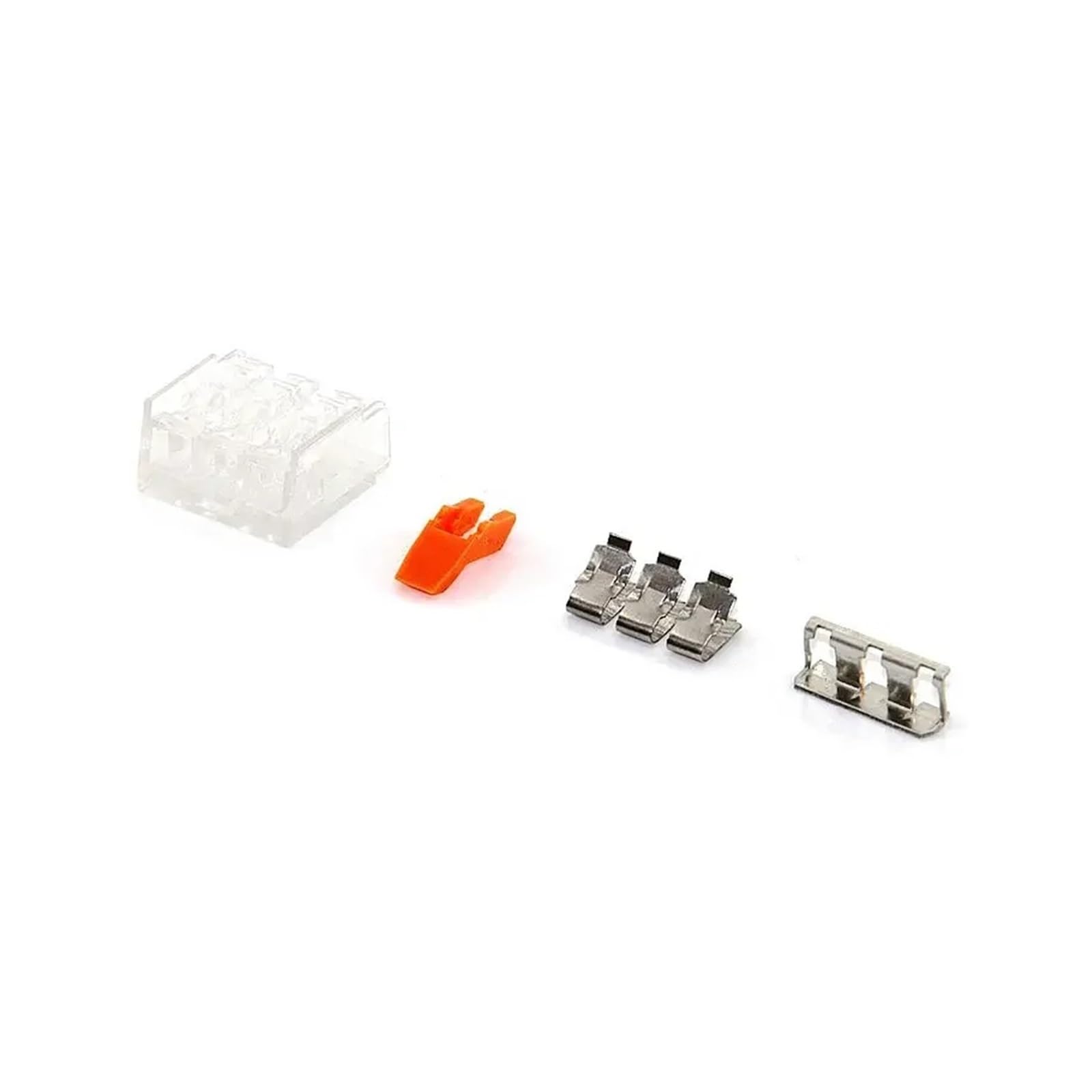 zhuguiming Morsetto for cavi elettrici con leva elettrica da 100 pezzi, mini morsetto elettrico rapido a pressione, connettore for morsetti di illuminazione(100pcs)