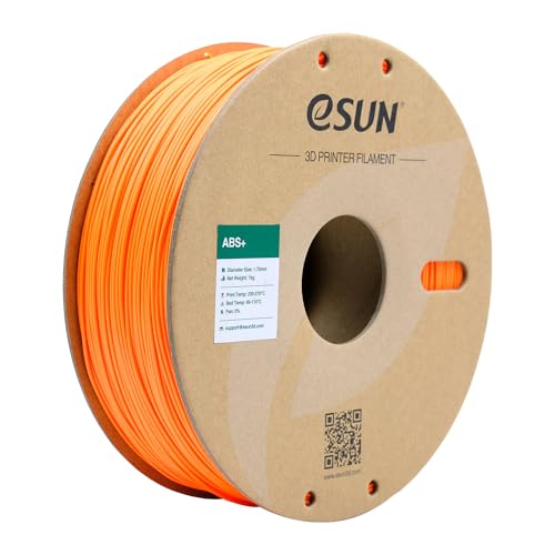 eSUN ABS+ 3D Printing Filament 1.75mm 1KG, Low Warping ABS Plus, Orange