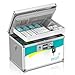 Glosen Lockable First Aid Box Security Lock Medicine Storage Box with Portable Handle (Medium)