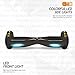 cho New Hoverboard Electric Smart Self Balancing Scooter with Built-in Wireless Speaker 6.5“ LED Wheels and Side Lights Safety Certified (Chrome Black)