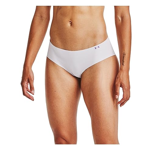 Image of Under Armour girls 3-pack Pure Stretch No Show Hipster Underwear, All-day Comfort & Ultra-soft Fit