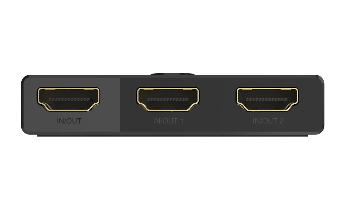 PremiumCord Przełącznik HDMI 2.0, Ultra HD 4K 2160p 60Hz, Full HD 1080p, 3D, 4:4:4 Dwukierunkowy 2-1 lub 1-2, HDCP 2.2, Obudowa z Tworzywa Sztucznego, Kolor Czarny