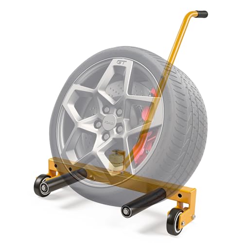 Heavy Duty Adjustable Tire Wheel Dolly 330 LBS Tire Lifting Tool for Changing Tires Tire Lift for Workshop Garage Orange