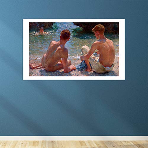 Henry Scott Tuke The Critics reproduction de tableau marin encadré mat format medium