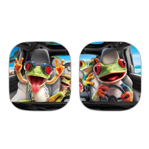 Image of Sun Shade for Car Windshield Foldable Funny FrogFront Windshield Shade for Sun Auto Vehicle Shield Reflector Blocking Screen Cover Fit Car Front Window for Trucks SUV Van
