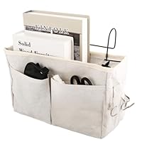 ASelected Bett Organizer zum Einhängen Betttasche zum Einhängen mit Drahtrahmen Schlafsaal Bett Organizer Multifunktionale Bett Tasche für Buch Magazin Handy Kopfhörer Bett Aufbewahrung