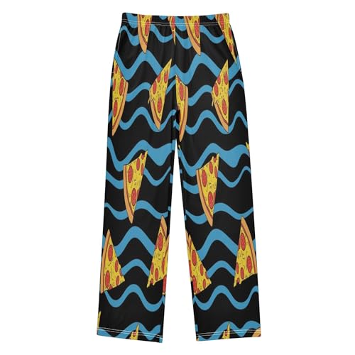 Pajama Pants Long Track Pants Pizza Slice Wavy Sweatpants Athletic for 6-14 Years