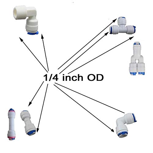 Lemoy 1/4 Inch Od Quick Connect Push In To Connect Water Tube Fitting For Ro Reverse Osmosis Water Filter Fittings Pack Of 30 thumb #1