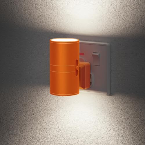 JandCase Night Light, Night Light Plug in Wall, Dusk to Dawn Sensor, Dimmable Nightlight 0-100LM, 6000K Cool White, Plug in Nightlight for Hallway, Bedroom, Stairs, Bathroom