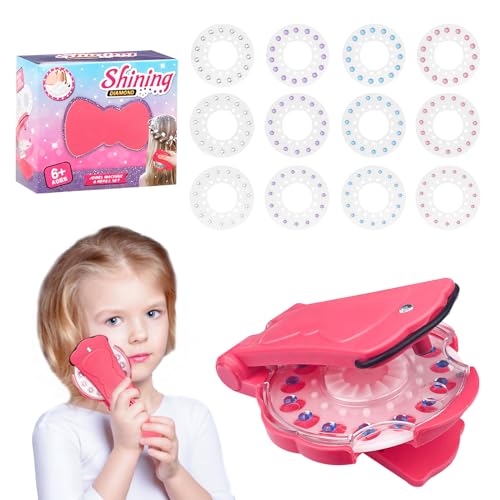 Newpop Machine à Strass pour Cheveux, Hair Bedazzler Kit avec 180 Gemmes Décoratives Multicolore, Kit de Bijoux de Jouets Créatifs, Machine Strass pour...