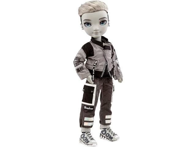 RAINBOW HIGH Serie Shadow High-Ash Silverstone-Muñeca de Moda en Color Gris con Pelo Negro, Dos Conjuntos y Accesorios-para coleccionar-Edad: a Partir de 6 años, (MGA Entertainment 583578EUC)
