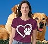 Qskall Womens Mama T Shirts Treat Dealer Shirt Funny Dog Paw Printing Tee Tops DarkRed #2
