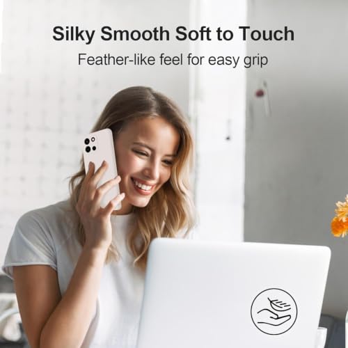 Image of DIZORO Microfiber Candy Compatible for Oneplus Nord 6 5G Smooth Touch Cushion Liquid Soft Silicone Gel Rubber Phone Case Non-Slip Full Body Protective Shockproof Back Cover - Stone