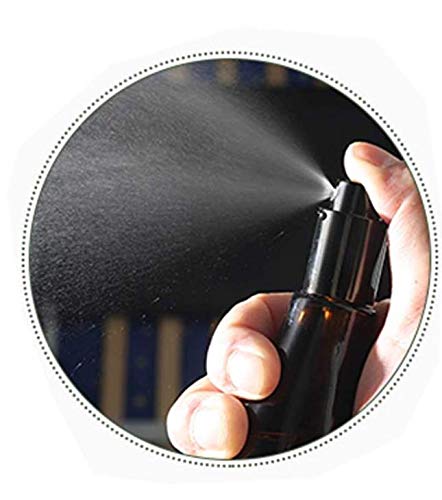 VASANA 30ML Amber Glass Spray Bottle with Fine Mist Sprayers and Anti-Dust Cap for Cosmetic Cleaning Aromatherapy Essential oil Diffuser Massage - Pack of 3 - Image 5