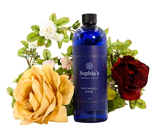 Sophia's Patchouli Rose Fragrance Lamp Oil Refills, Effusion Lamp Fragrance Oil for Redolere Lamps, Scented Lamp Oil for Fragrance Lamps, 16 Fluid Ounces of Catalytic Scented Oil Made in USA
