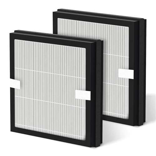 Image of 2 Pack DUO Replacement Filter for Pure Enrichment PureZone DUO Air Purifier | 3-in-1 True HEPA High-Efficiency Activated Carbon Filter for Home Large Room, Part No. PEAIRPLG
