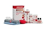 Gtechniq Glass Coating Kit for Cars, Car Glass Cleaner Kit with Water Repellent, Glass Polish, Microfiber Towel and More Car Cleaning Accessories for Car Windows