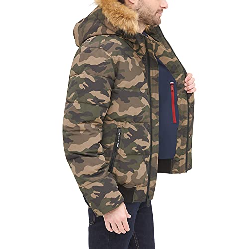 Image of Tommy Hilfiger Men's Arctic Cloth Quilted Snorkel Bomber Jacket (Standard and Big & Tall)