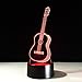 3D Glow LED Night Light Creative Guitar Inspiration 7 Colors Optical Illusion Lamp Touch Sensor Perfect for Home Party Festival Decor Great Gift Idea (Guitar)