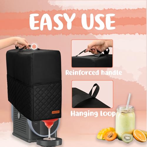 Image of CROTIRAD Slushie Machine Cover for Ninja Slushy Frozen Drink Maker, Foldable Dust Cover for Ninja Slushie Machine, Easy Storage Fits Ninja Slushi Maker, Upgrade, Quilted Black