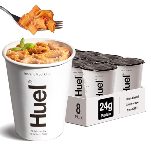Huel Hot and Savory Cups | Bolognese | 25g Protein Plant Based Instant Meal | 27 Vitamins and Minerals | 100% Nutritionally Complete | 8 Cups