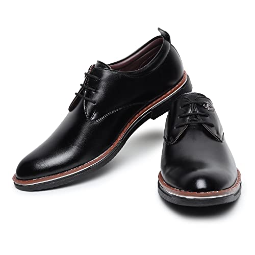 Image of Zixer Synthetic Leather Mens Formal Shoes || Office Formal Shoes Men Stylish|| Formal Shoes for Men Patent Leather Lace Up Party Formal Shoe