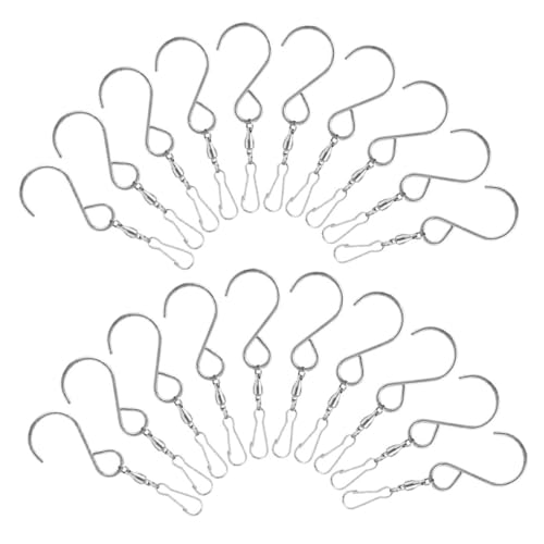 jojofuny 20pcs Rotating Swivel Hooks for Wind Chimes Durable Hanging Decor for Indoor Outdoor Use for Wind Bell Ornaments Garden Patio and Porch