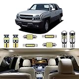 AUTOGINE 20 Piece White Interior LED Lights Kit for Chevrolet Chevy Avalanche 2002 2003 2004 2005 2006 Super Bright 6000K Interior LED Light Bulbs Package + Install Tool