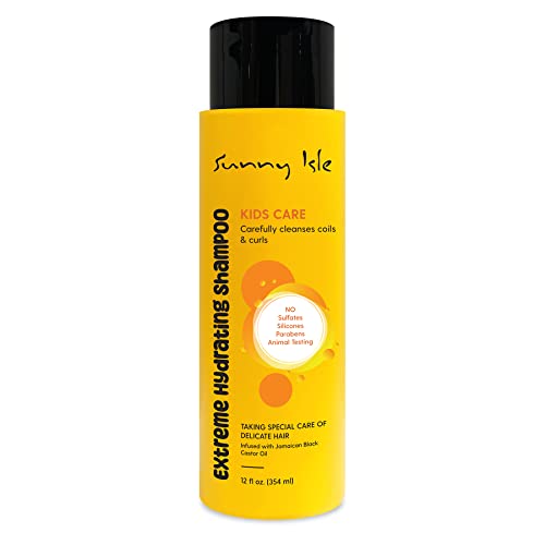 Shampooing extrême hydratant pour enfants de Sunny Isle, 12 onces (340 g) | Nettoyant doux pour les boucles, les ondulations et les boucles des enfants