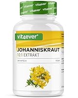 Johanniskraut -240 Kapseln mit 500 mg Extrakt hergestellt aus 5000 mg reines Johanniskraut - Natürlicher 10:1 Extrakt - Hochdosiert - Vegan