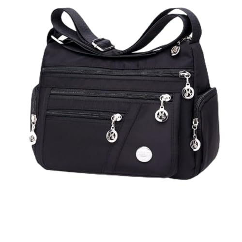 Female Bag Nylon Messenger Bag Multi-layer Storage Crossbody Sling Fanny Pack for Everyday Use Travel Work