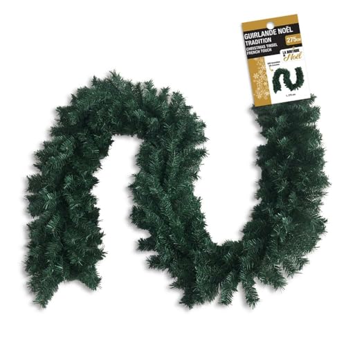 Guirlande de Noël géante en Sapin Artificiel 275cm - 300 Branches - Déco intérieure et extérieure