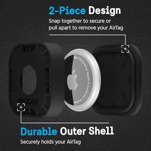 Pelican Protector 1-Pack AirTag Holder with 3M Adhesive Sticker - Black by Pelican - Used condition - Image 3