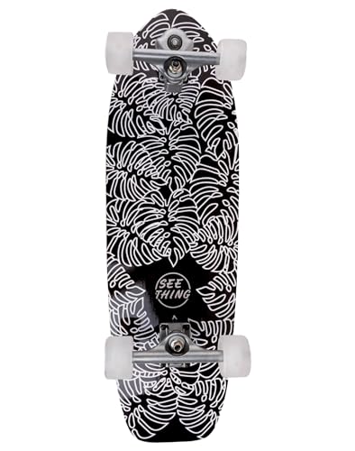 Surfskate Exotic - Seething | Surf Skate Urbano | Tabla 29'x10' | Ejes S5 | Ruedas 65x43mm 78A | ABEC-5 | Completo y Listo para Usar, Rojo, Incluye Llave T