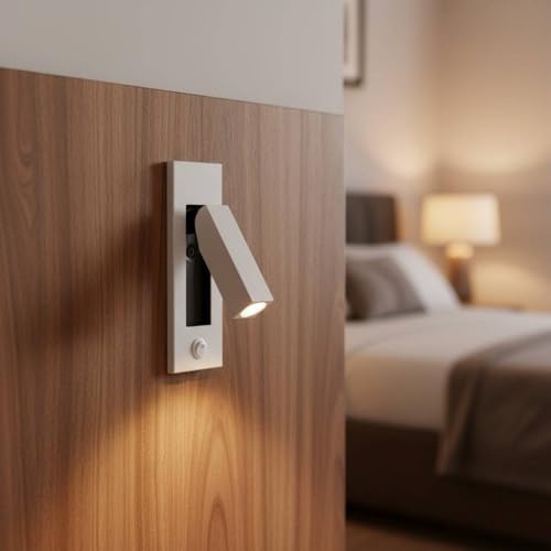Image of Recessed Bedside LED Reading Light, White, 3 Watt, Warm White