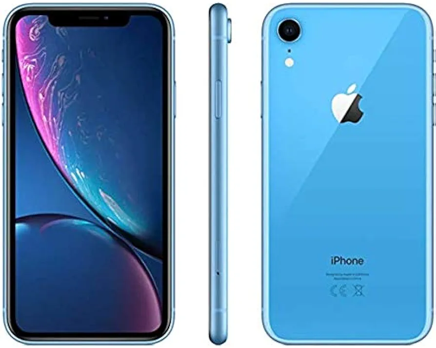 Apple iPhone XR, 128GB, Blue for GSM Carriers (Renewed)