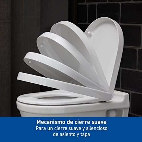 Tapa de wc con mecanismo de cierre suave para evitar golpes e impactos en el baño 2