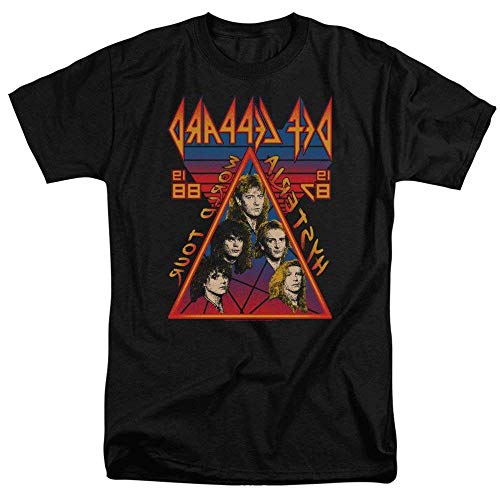 Def Leppard World Tour 1987 1988 Vintage Style Adult Men's, Black, Size X-Large