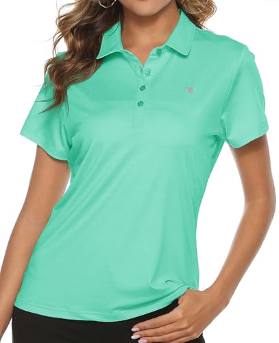 TBMPOY Women's Aqua Golf Polo