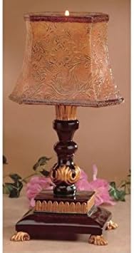 House of Gifts Tropical Beige Candle Lamp w/Fancy Holder