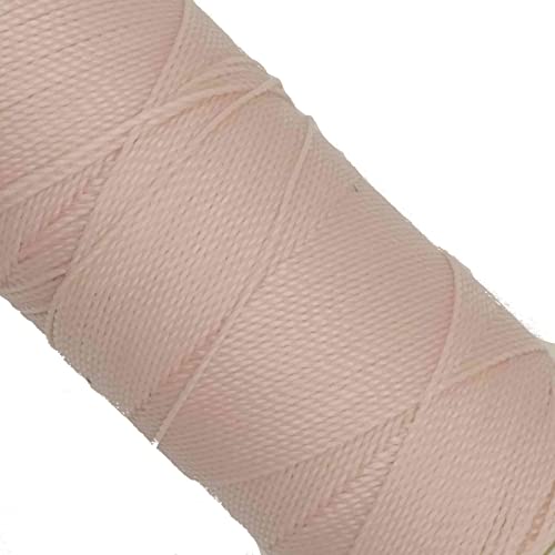 Linhasita Waxed Thread 100 g / 170 m Polyester 1 mm Thick Macrame, 30 Colours Pink Stick, Pale Pink, 170 metros / 100 gr