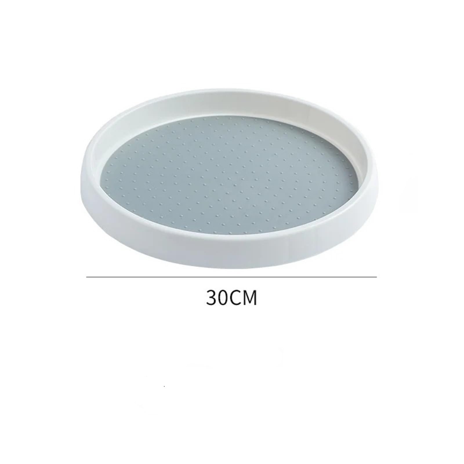Estante giratorio antideslizante for condimentos de cocina, 2 unidades, for almacenamiento vajilla, redondo, multiusos para Nevera, Cocina(3.5x30cm)