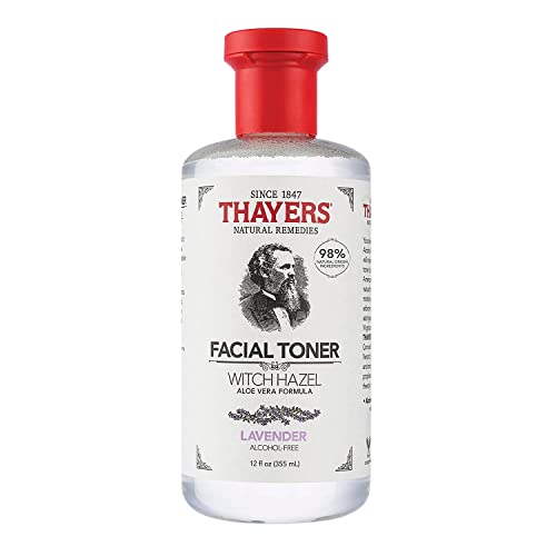 Thayers Alcohol-Free Witch Hazel With Organic Aloe Vera Formula Toner, Lavender, Clear, Unscented, 12 Fl Oz, Pack Of 2 #TOP4