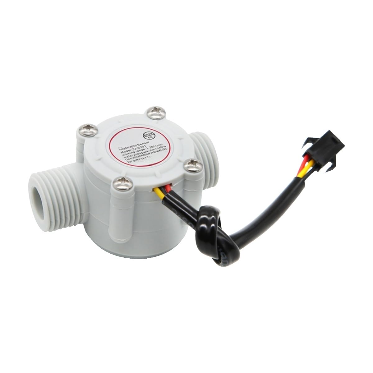 Capteur de débit d'eau blanc S201 interrupteur induction 1/2 - 2