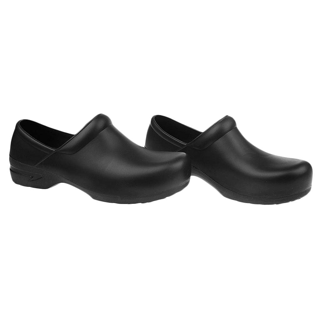 Pair of Men Women Slip Resistant Shoes Suit for Hospital Homes Restaurants Kitchen Bathing Room 39 Black-image-49