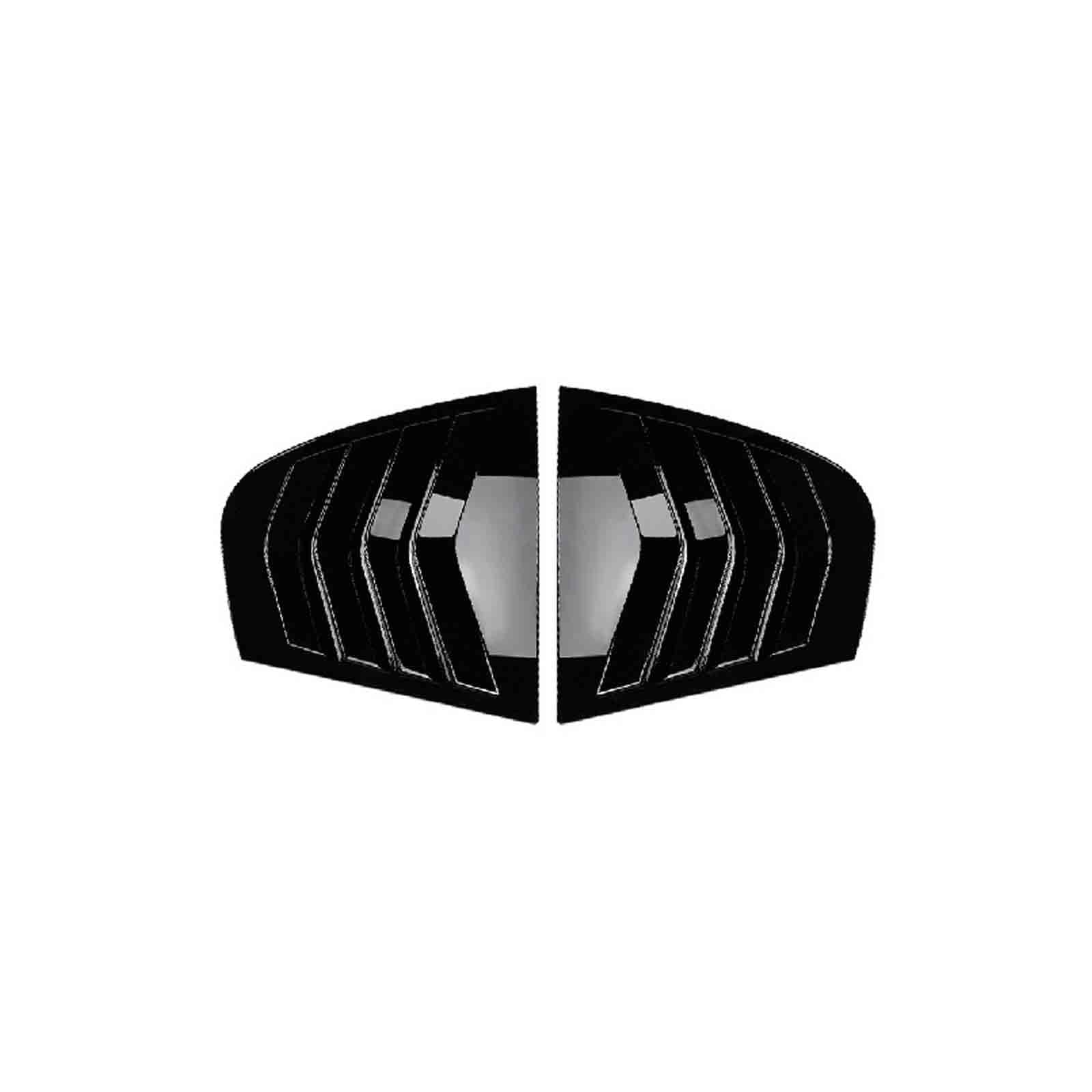 YPFYBHD Rear Window Louver Shutter, Compatible with BMW 3 Series E90 320i 330i M3 2005-2011, 2Pcs Triangle Blinds, Side Vent Panel Decoration Cover,Black