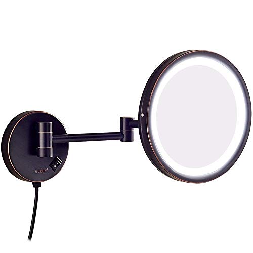 Miroir de salle de bain LED extensible 5X pour un rasage parfait - 2